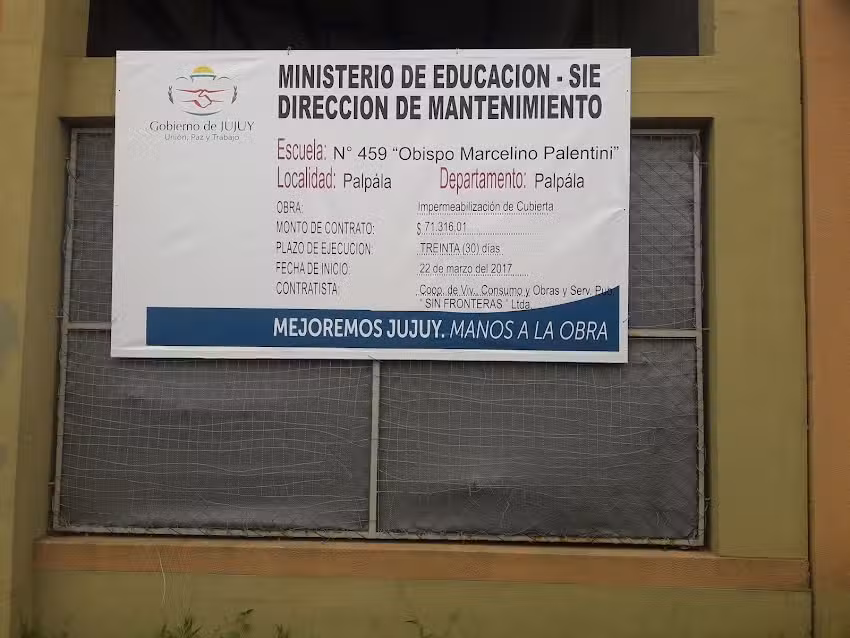 Escuela N&deg;459 &ldquo;Obispo Marcelino Palentini&rdquo;